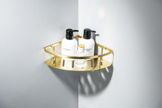 Угловая полка Aquatek AQ4926BG шлифованное золото